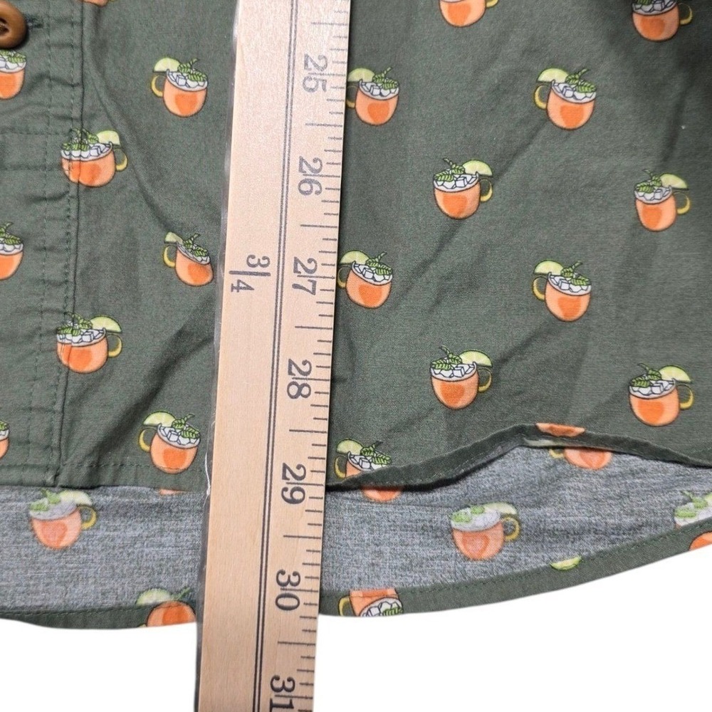 Duluth Trading Co Untucked Shirt Mens XL Green Moscow Mule Cocktail Slim Fit - Picture 7 of 8